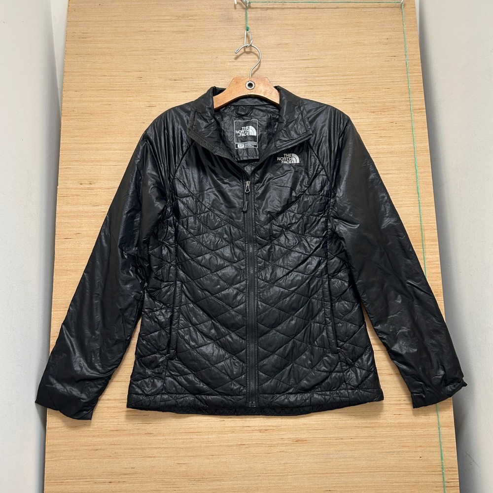 The North Face Womens Thermoball Quilted Puffer Jacket Black S Full Zip